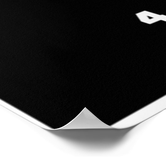 Null Gravity Toilet weißer Text Poster (Ecke)