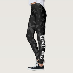 Null Grenzen Dunkle Florale Ästhetik Nahtloses Mus Leggings