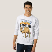 Null Höcker, mir doch egal - sarkastisches Kamel Sweatshirt (Vorne ganz)