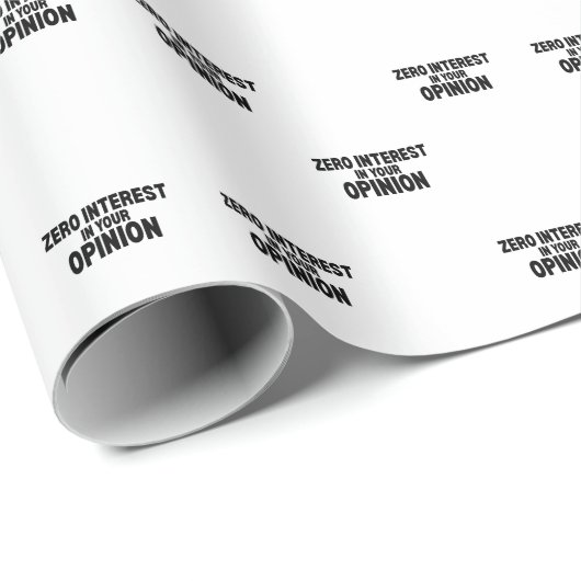 Null Interesse An Deiner Meinung Typografisches Ve Geschenkpapier (Rolleneckpunkt)