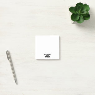 Null Interesse an Ihrer Meinung Post-it Klebezettel