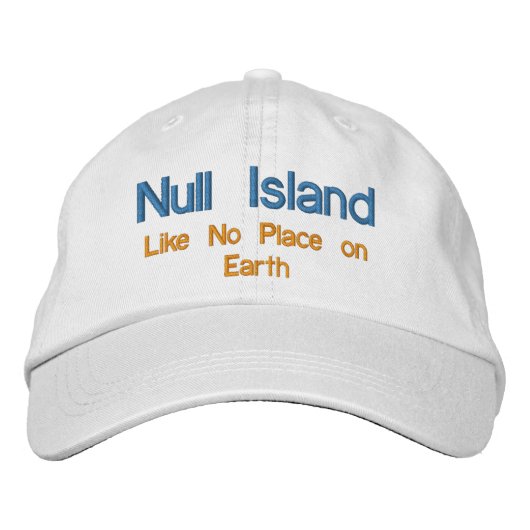 Null Island Bestickte Baseballkappe (Vorderseite)