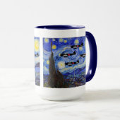Null Kämpfer + Starry Night Tasse (VorderseiteRechts)