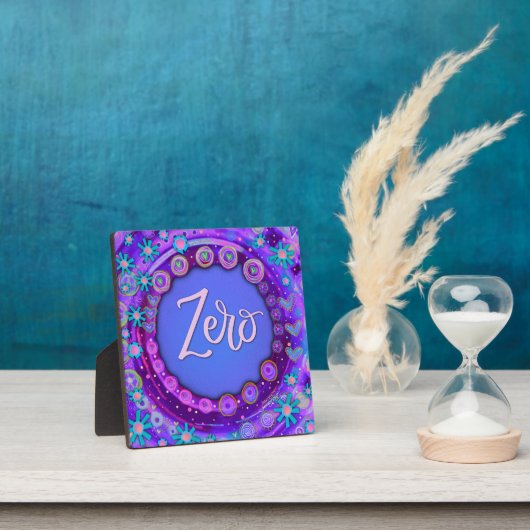 Null Lila florale Whimsical Inspiration Easel Fotoplatte (InSitu)