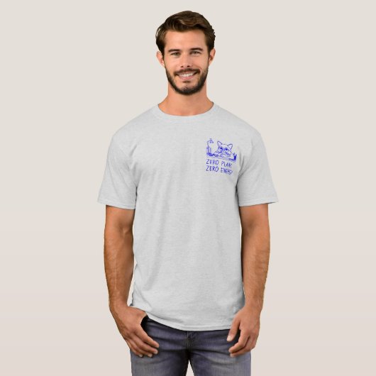 Null plant Null Energie (blau) T-Shirt (Vorne ganz)