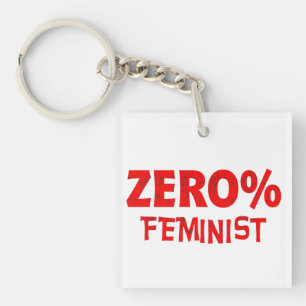 Null Prozent feministischer Antifeminist 0% femini Schlüsselanhänger