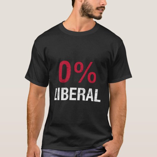 Null Prozent Liberale 0 Konservative T-Shirt (Vorderseite)