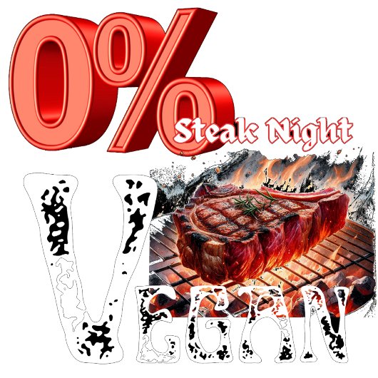 Null Prozent Vegane Steak Night Sweatshirt