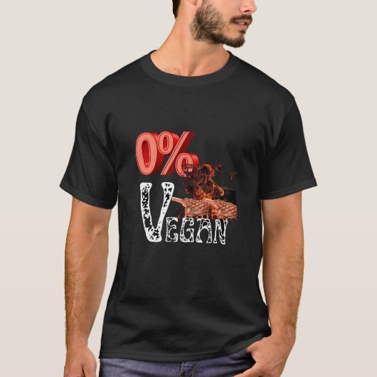 Null Prozent Veganer Grill T-Shirt (Vorderseite)