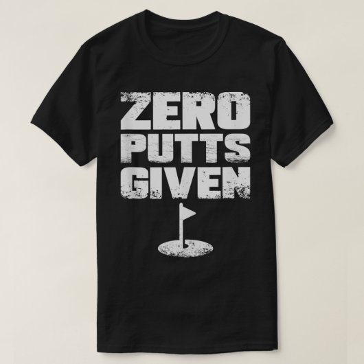 Null Putts mit lustigem Golf T-Shirt (Design vorne)