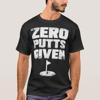 Null Putts mit lustigem Golf T-Shirt
