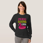 Null Schwärme rosa Flamingo Watvogel T-Shirt (Vorne ganz)