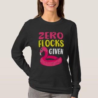 Null Schwärme rosa Flamingo Watvogel T-Shirt