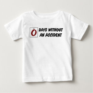 Null Tage Ohne Einen Unfall Lustiges Baby T-shirt