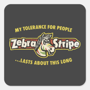 Null Toleranz Fruchtstreifen Gum Sarcastic Sticker