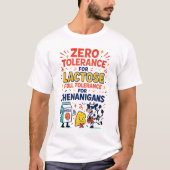 Null-Toleranz für Lactose Funny T-Shirt (Vorderseite)