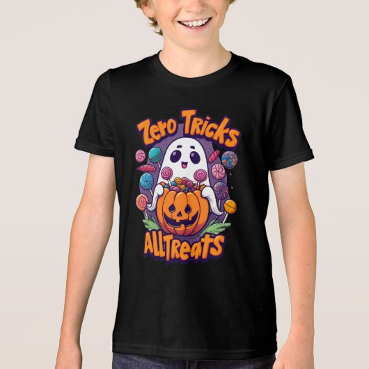 Null Tricks, Alle Leckereien - Niedliches sonniges Tri-Blend Shirt (Vorderseite)