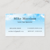 Null-Umdrehung für die Fachkarte "Lawn Care Specia Visitenkarte (Rückseite)