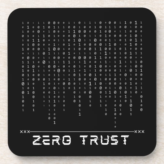 Null-Vertrauen Getränkeuntersetzer (Vorderseite)