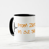 Null zur Hexe-Silhouette-Art Tasse (Vorderseite Links)