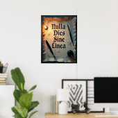 Nulla Dies Sine Linea Dark Academia Poster (Heimbüro)