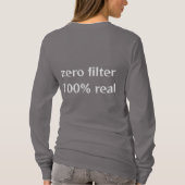 Nullfilter 100 % real in grau T-Shirt (Rückseite)