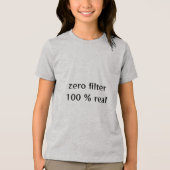 Nullfilter 100 % real in grau Tri-Blend shirt (Vorderseite)