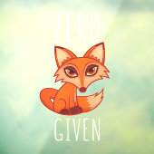 Nullfox gegeben fensteraufkleber (Blatt 3)