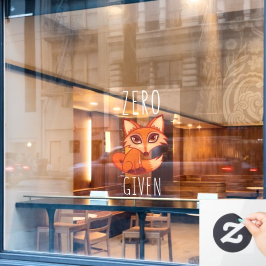 Nullfox gegeben fensteraufkleber (Café-Fenster)