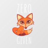 Nullfox gegeben fensteraufkleber (Blatt)