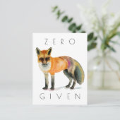 Nullfox gegeben postkarte (Stehend Vorderseite)