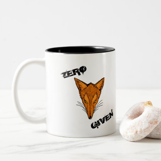 NULLfuchs GEGEBEN Zweifarbige Tasse (Mit Donut)