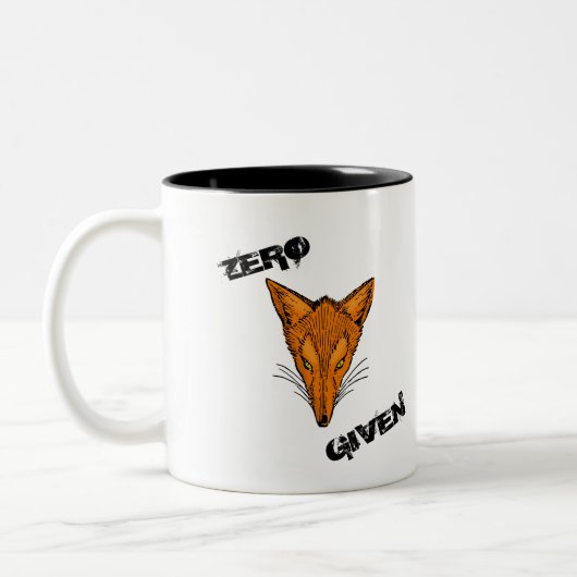 NULLfuchs GEGEBEN Zweifarbige Tasse (Links)