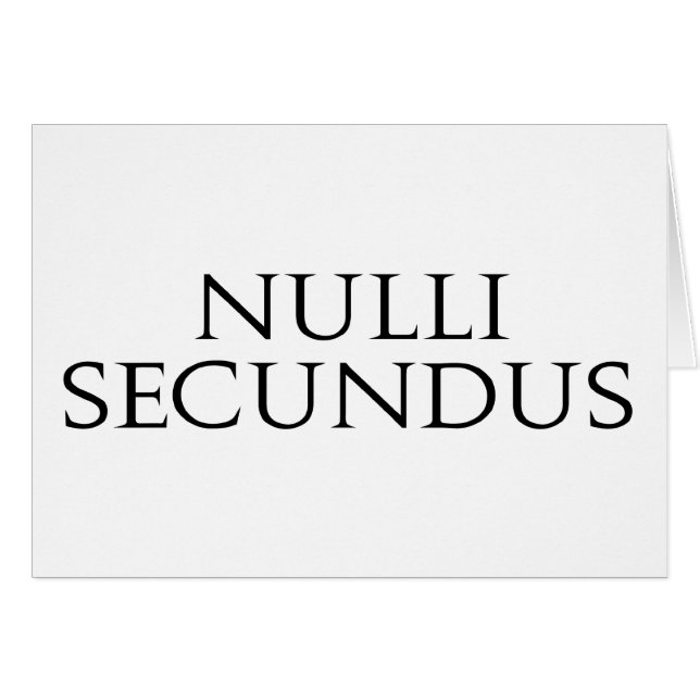 Nulli Secundus (Vorderseite (Horizontal))