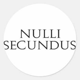 Nulli Secundus Runder Aufkleber