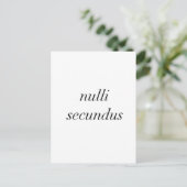 nulli secundus sekundengenau postkarte (Stehend Vorderseite)