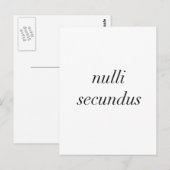 nulli secundus sekundengenau postkarte (Vorne/Hinten)