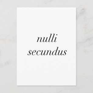 nulli secundus sekundengenau postkarte