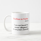 Nullius in Verba Kaffeetasse (Links)