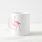 Nullmengen lustigen Flamingo gegeben Kaffeetasse (Vorderseite Links)