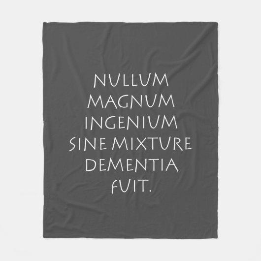 Nullum magnum ingenium sine Mischung Demenz fuß Fleecedecke (Vorderseite)