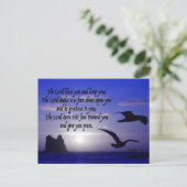 Num 6:24-26 auf Doppel-Vogel-Blues Postkarte (Stehend Vorderseite)