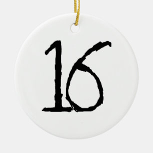 Number16 Keramik Ornament