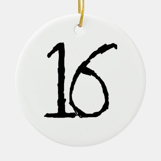 Number16 Keramik Ornament (Vorne)