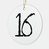 Number16 Keramik Ornament (Links)