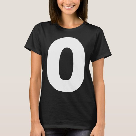 Number 0 big and bold white T-Shirt (Vorderseite)