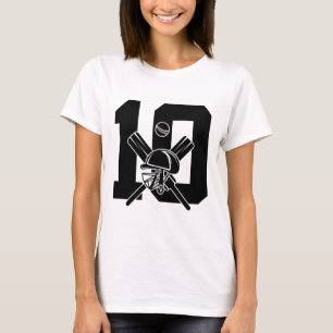 Number 10 Jahre Cricket 10. Geburtstag  T-Shirt