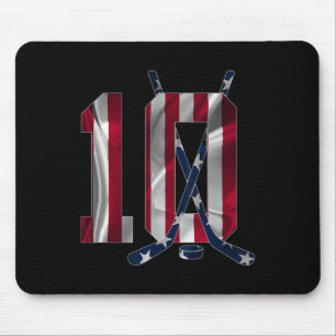 Number 10 Jahre Eishockey 10. Geburtstag Mousepad