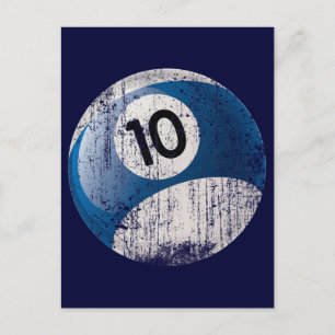 NUMBER 10 MILLIARDS BALL - ERODED STIL POSTKARTE