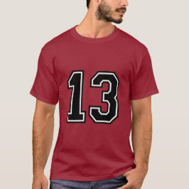 Number 13 Varsity Sports Jersey | 13th Birthday  T-Shirt